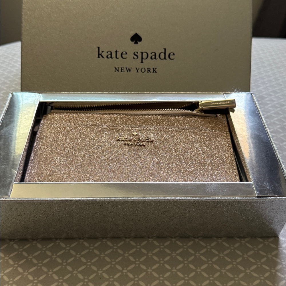 Kate Spade Sparkling Gold Slim Wallet